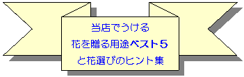 オートシェイプ: 当店でうける
花を贈る用途ベスト５
と花選びのヒント集

